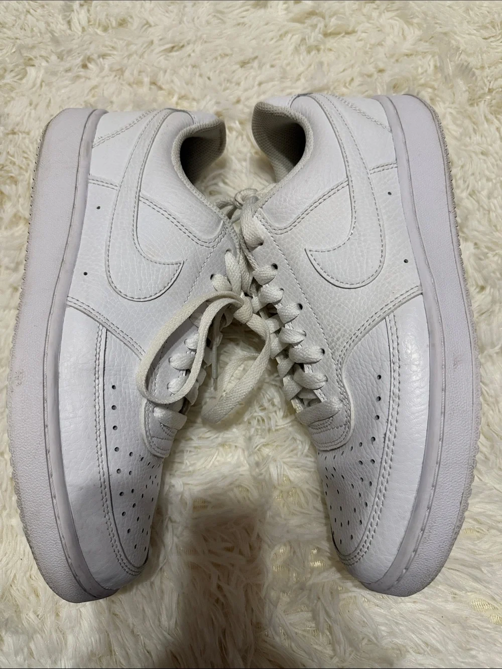 Nike White Low-Top Leather Sneakers